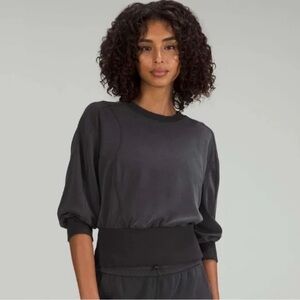 Lululemon Softstreme Ribbed Hem Pullover, Black Size 6